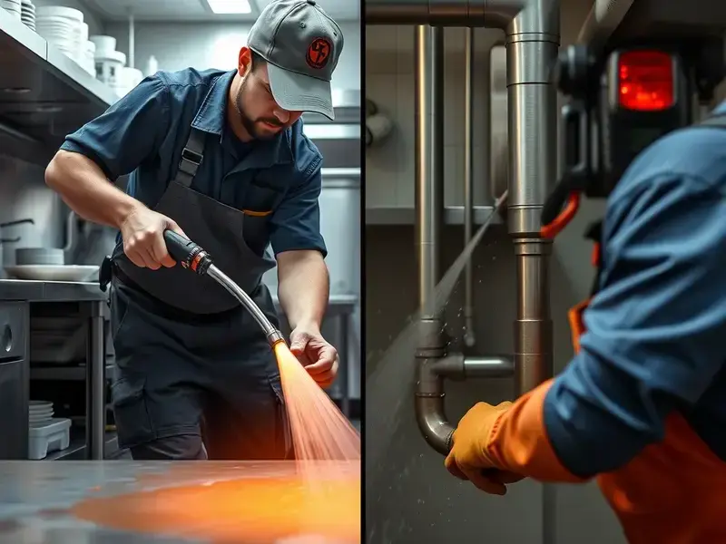 トイレつまり除去作業